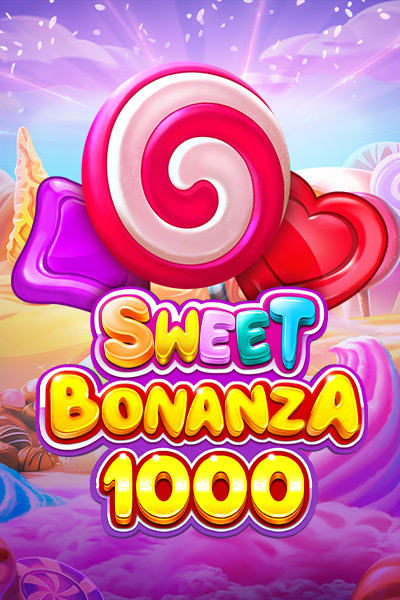 Une image colorée et sucrée du jeu 'Sweet Bonanza 1000', mettant en valeur les symboles de bonbons délicieux et la promesse de gains généreux.