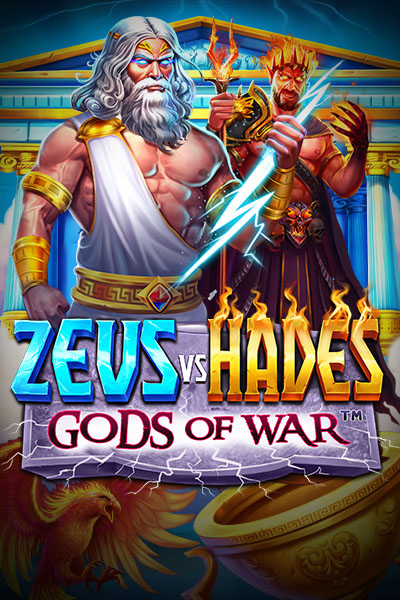Une image majestueuse et mystique du jeu 'Zeus vs Hades', capturant l'affrontement puissant entre les dieux grecs légendaires.
